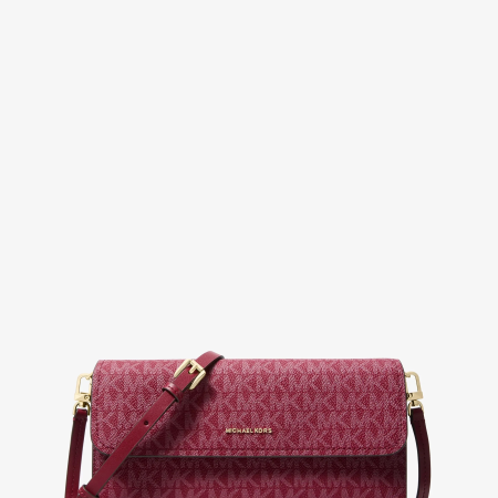 Michael Kors Jet Set Small Signature Logo Convertible Crossbody Bag - Preorder — Deep Red
