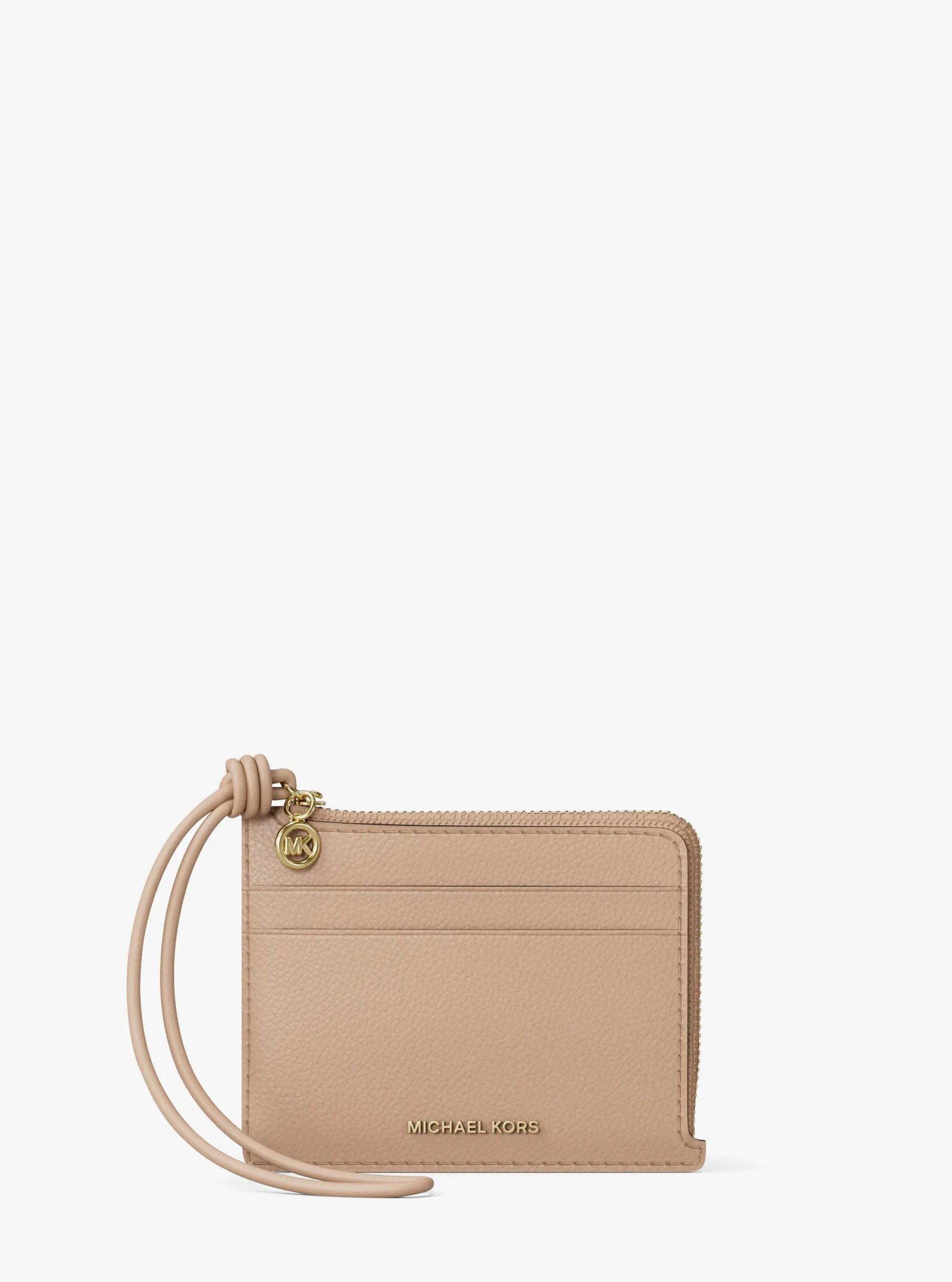Michael Kors Jet Set Small Pebbled Leather Card Case Wristlet - Preorder