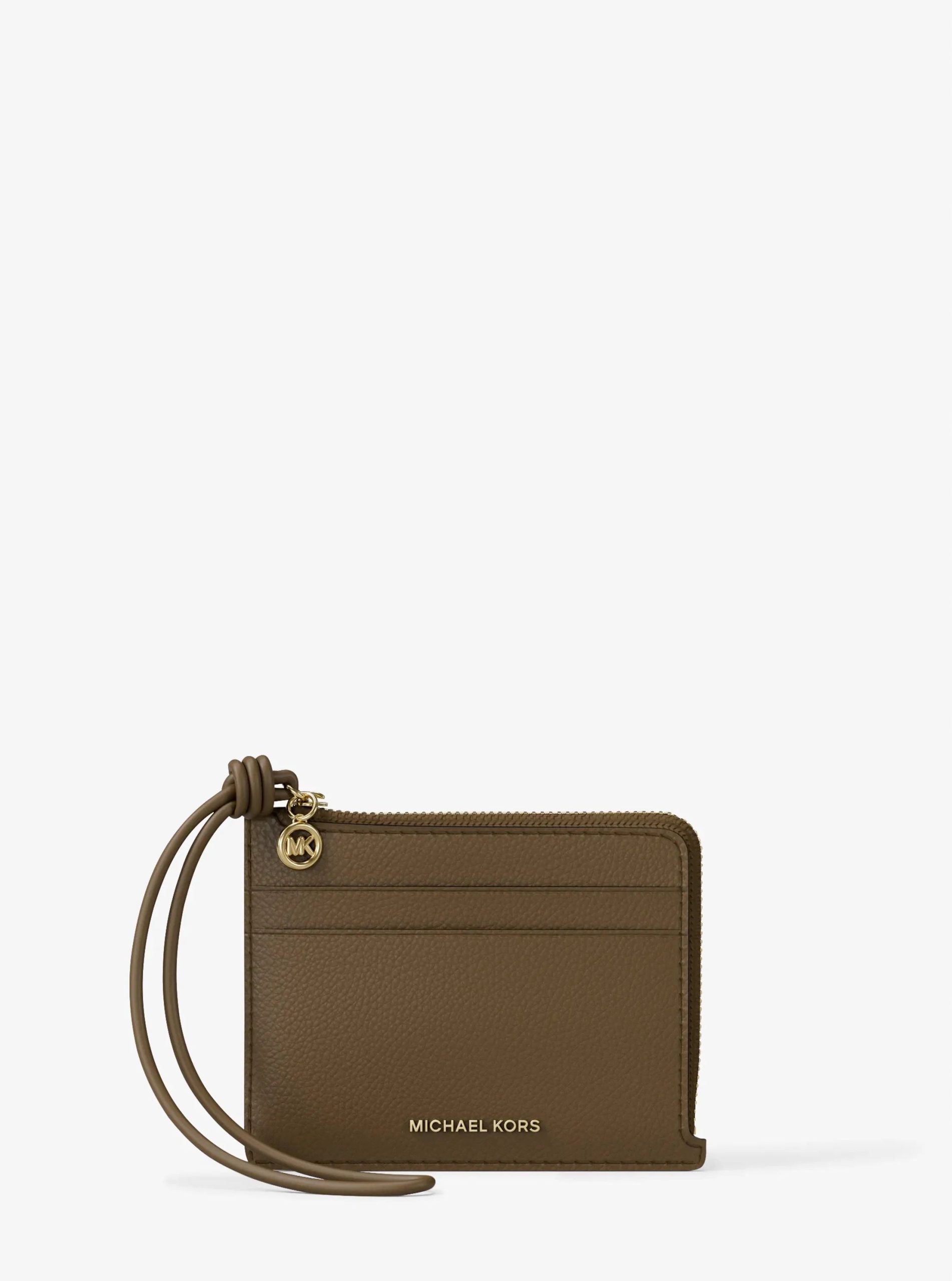 Michael Kors Jet Set Small Pebbled Leather Card Case Wristlet - Preorder