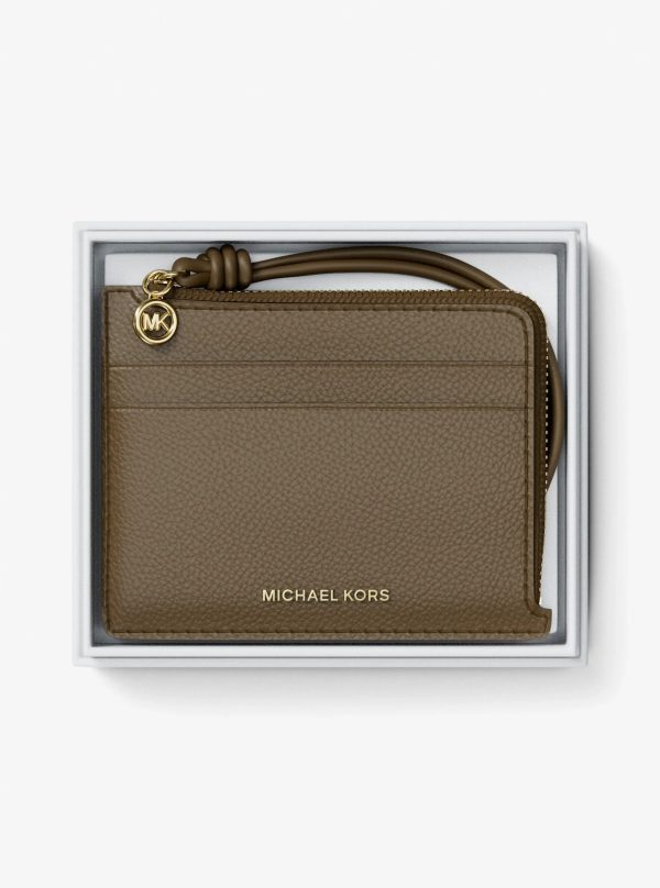 Michael Kors Jet Set Small Pebbled Leather Card Case Wristlet - Preorder