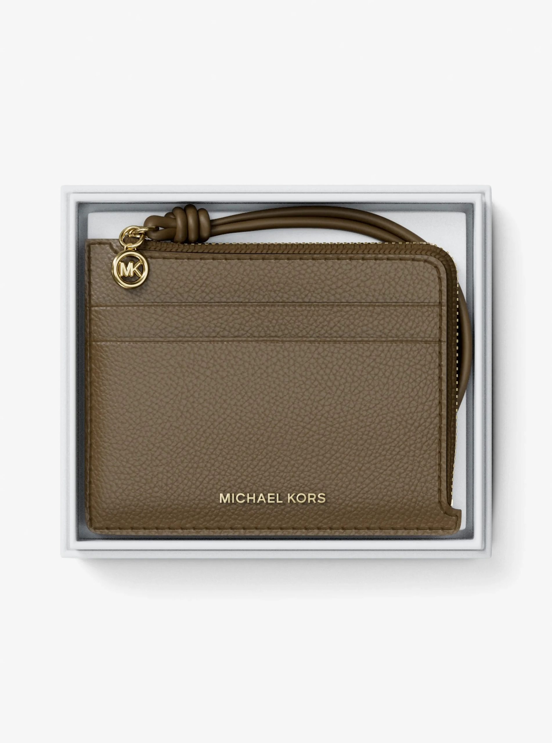 Michael Kors Jet Set Small Pebbled Leather Card Case Wristlet - Preorder