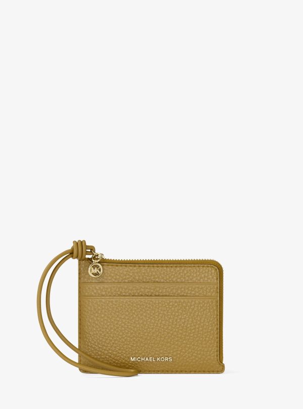 Michael Kors Jet Set Small Pebbled Leather Card Case Wristlet - Preorder