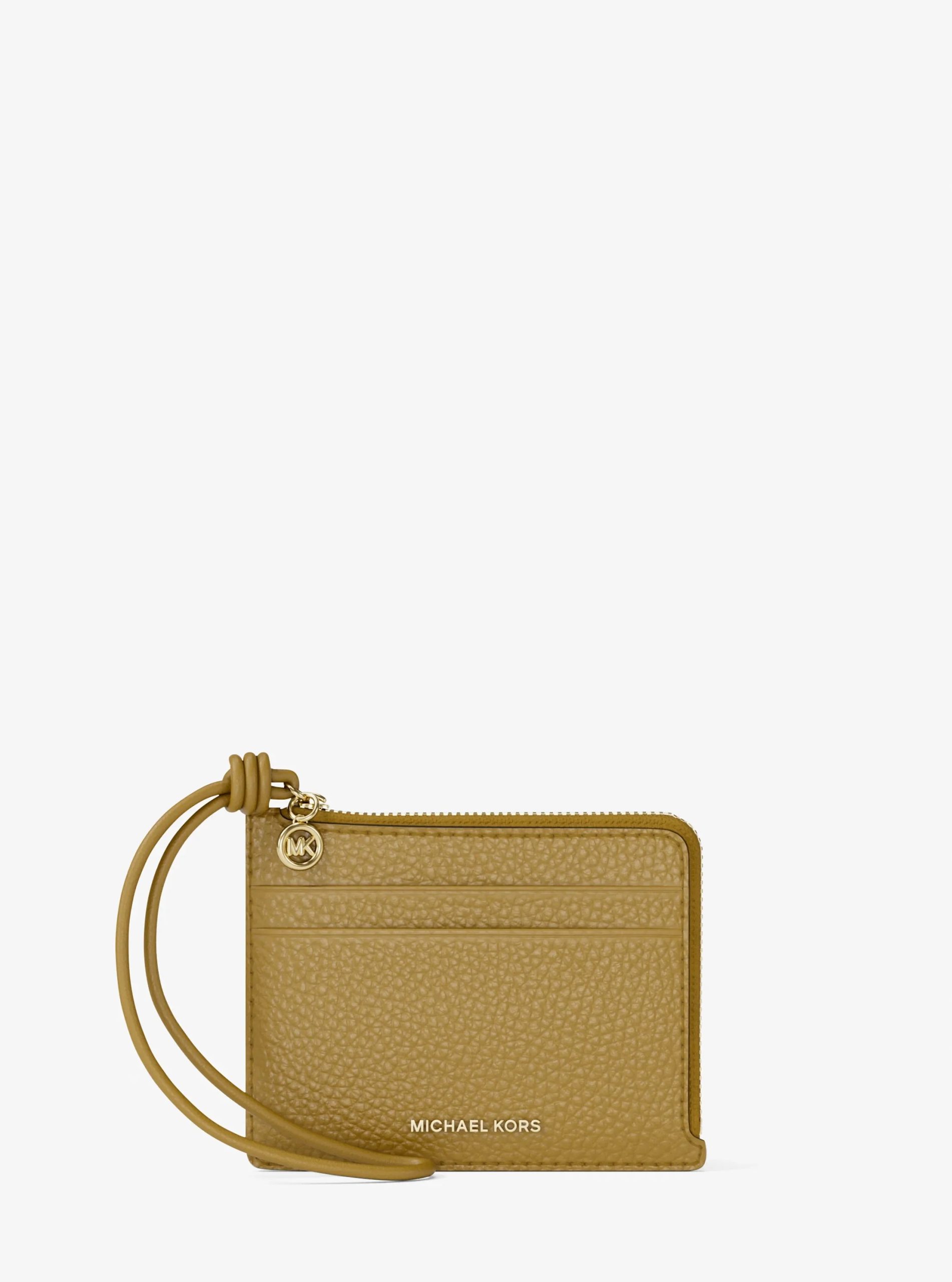 Michael Kors Jet Set Small Pebbled Leather Card Case Wristlet - Preorder
