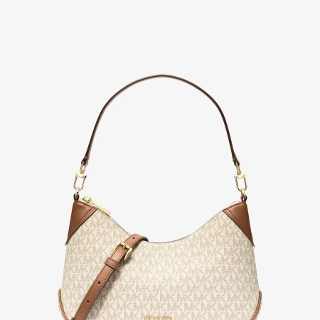 Michael Kors Jet Set Medium Signature Logo Convertible Crossbody Bag - Preorder — Vanilla Acorn
