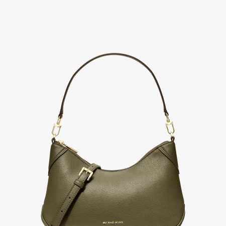 Michael Kors Jet Set Medium Leather Convertible Crossbody Bag - Preorder — Loden