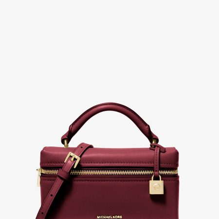 Michael Kors Jana Extra-Small Leather Convertible Crossbody Bag - Preorder — Deep Red