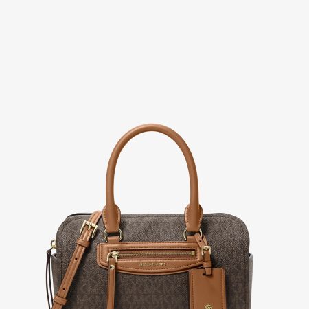 Michael Kors Jet Set Travel Extra-Small Signature Logo Duffel Crossbody Bag - Preorder — Brn Acorn