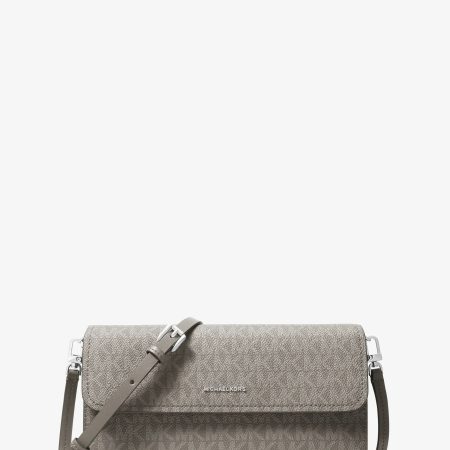 Michael Kors Jet Set Small Signature Logo Convertible Crossbody Bag - Preorder — Heather Grey