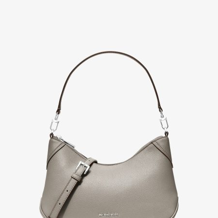 Michael Kors Jet Set Medium Leather Crossbody Bag - Preorder — Heather Grey