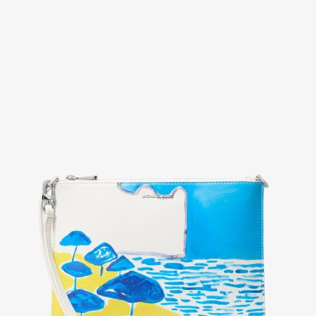 Michael Kors X Christina Zimpel Jet Set Extra-Large Convertible Wristlet - Preorder — Milos Blue