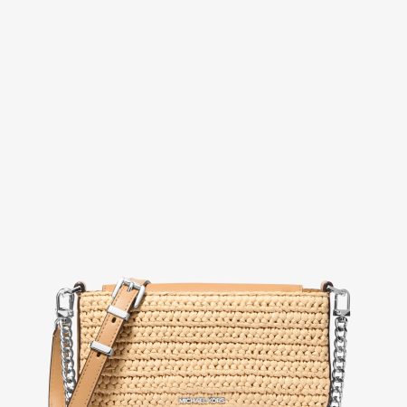 Michael Kors Bryant Small Crocheted Convertible Crossbody Pochette - Preorder — Peanut