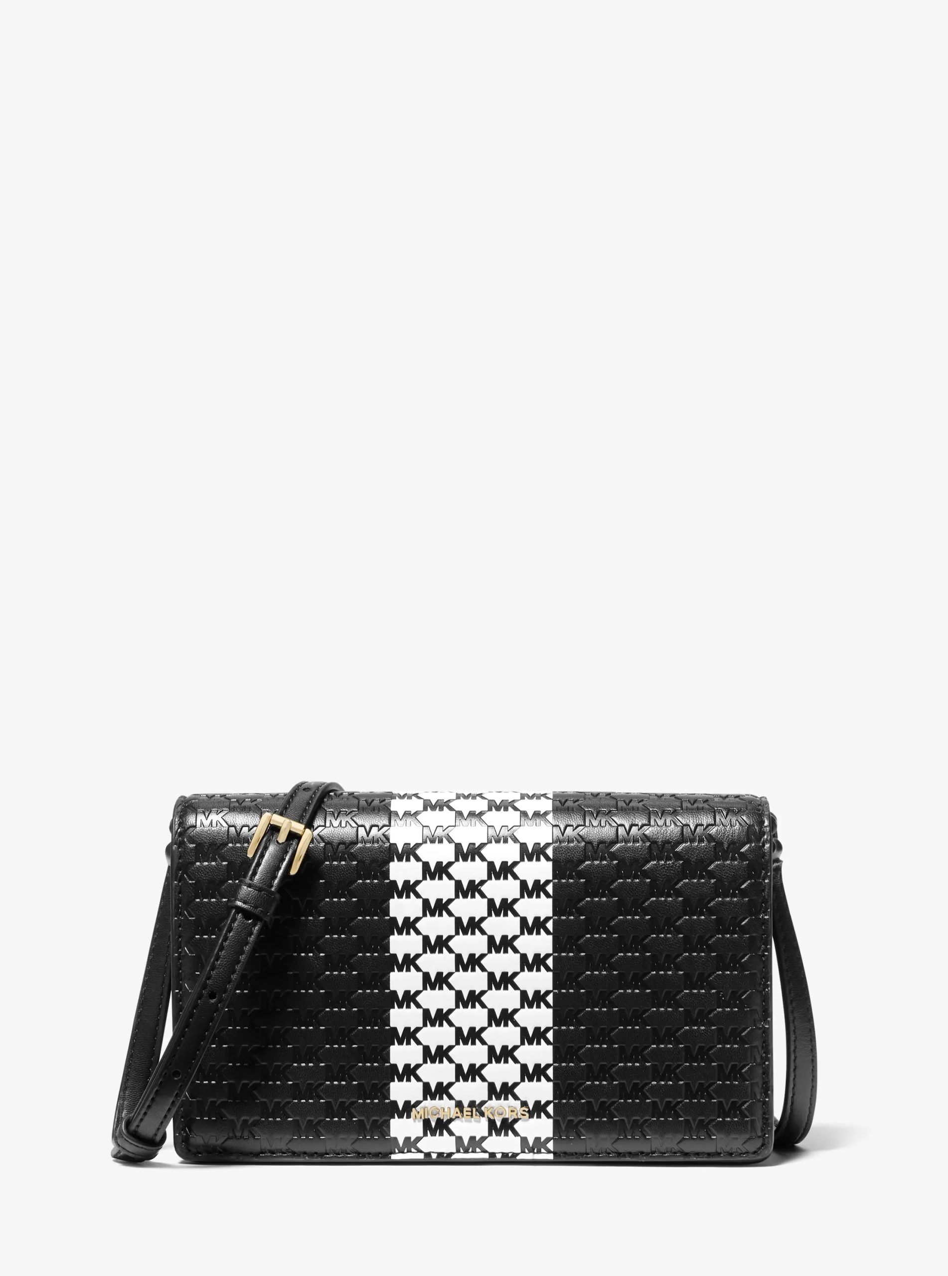 Michael Kors Jet Set Medium Logo Embossed Leather Crossbody Bag - Preorder