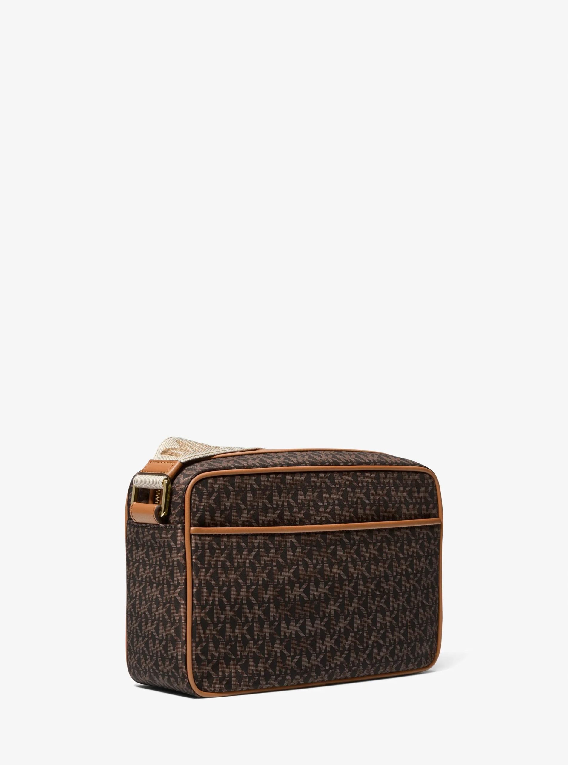 Michael Kors Jet Set Large Signature Logo Print Woven Crossbody Bag - Preorder