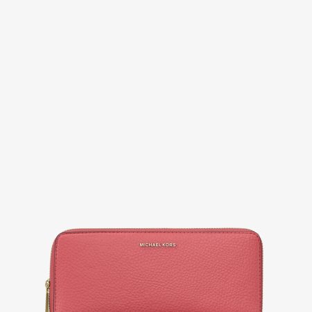 Michael Kors Jet Set Travel Large Pebbled Leather Continental Wallet - Preorder — Lt Bry Sbt