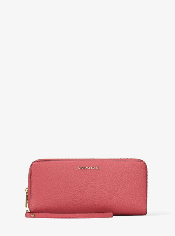 Michael Kors Jet Set Travel Large Pebbled Leather Continental Wallet - Preorder
