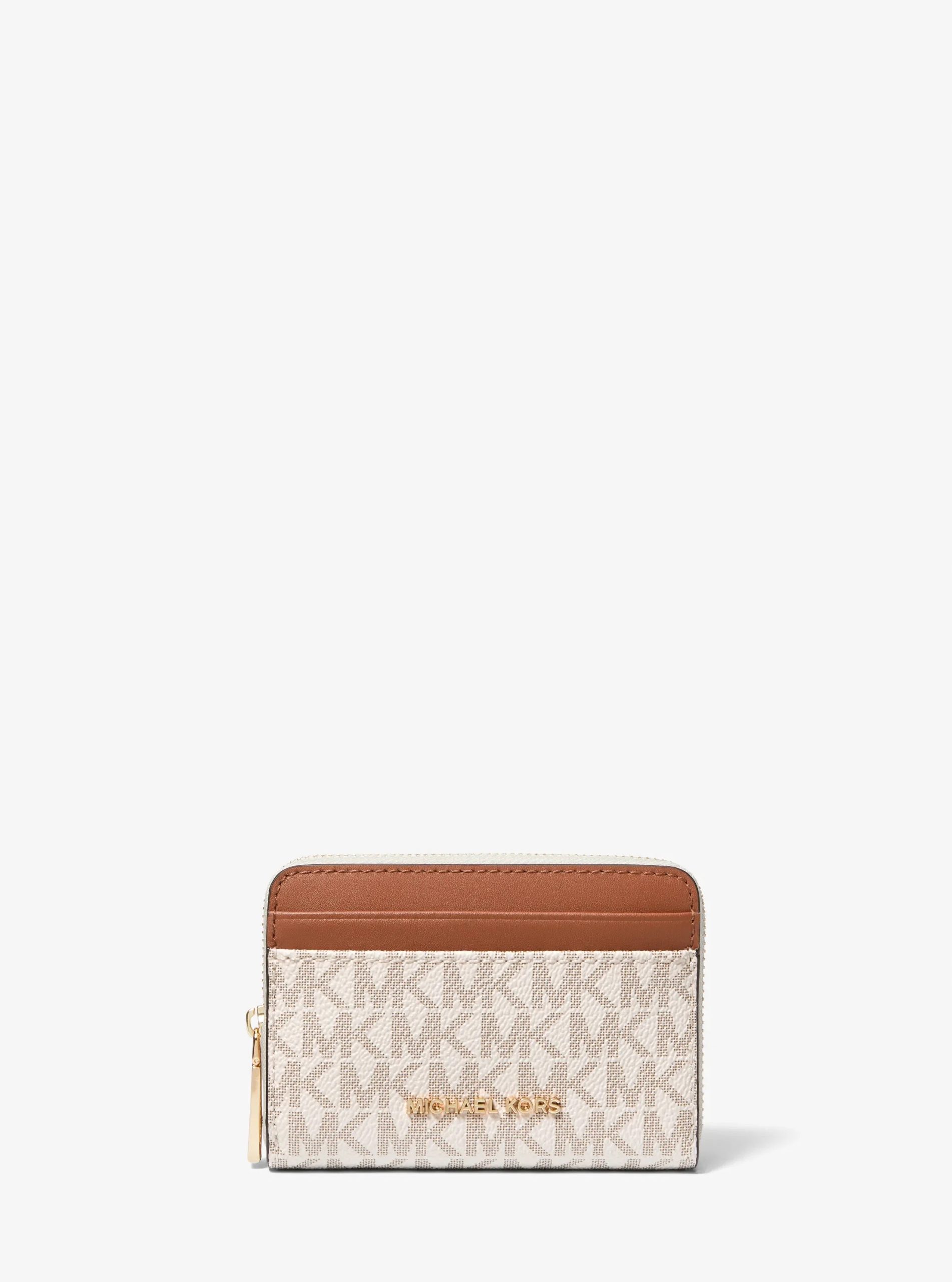 Michael Kors Jet Set Small Signature Logo Zip-Around Card Case - Preorder