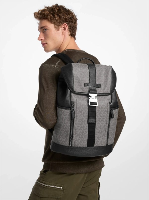 Michael Kors Hudson Signature Logo Aviator Backpack - Preorder