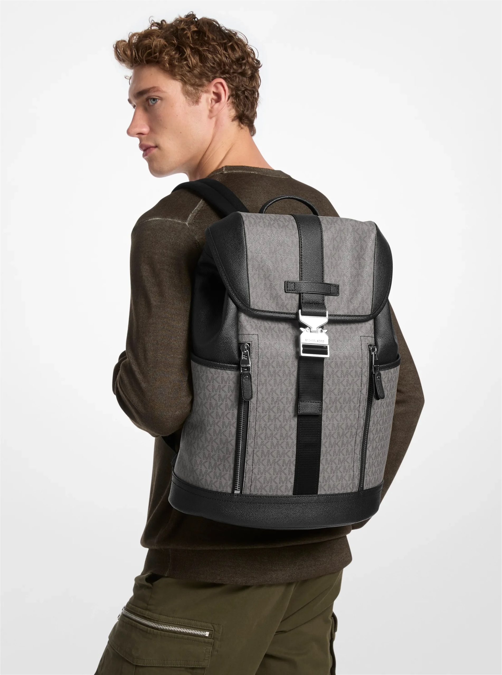 Michael Kors Hudson Signature Logo Aviator Backpack - Preorder