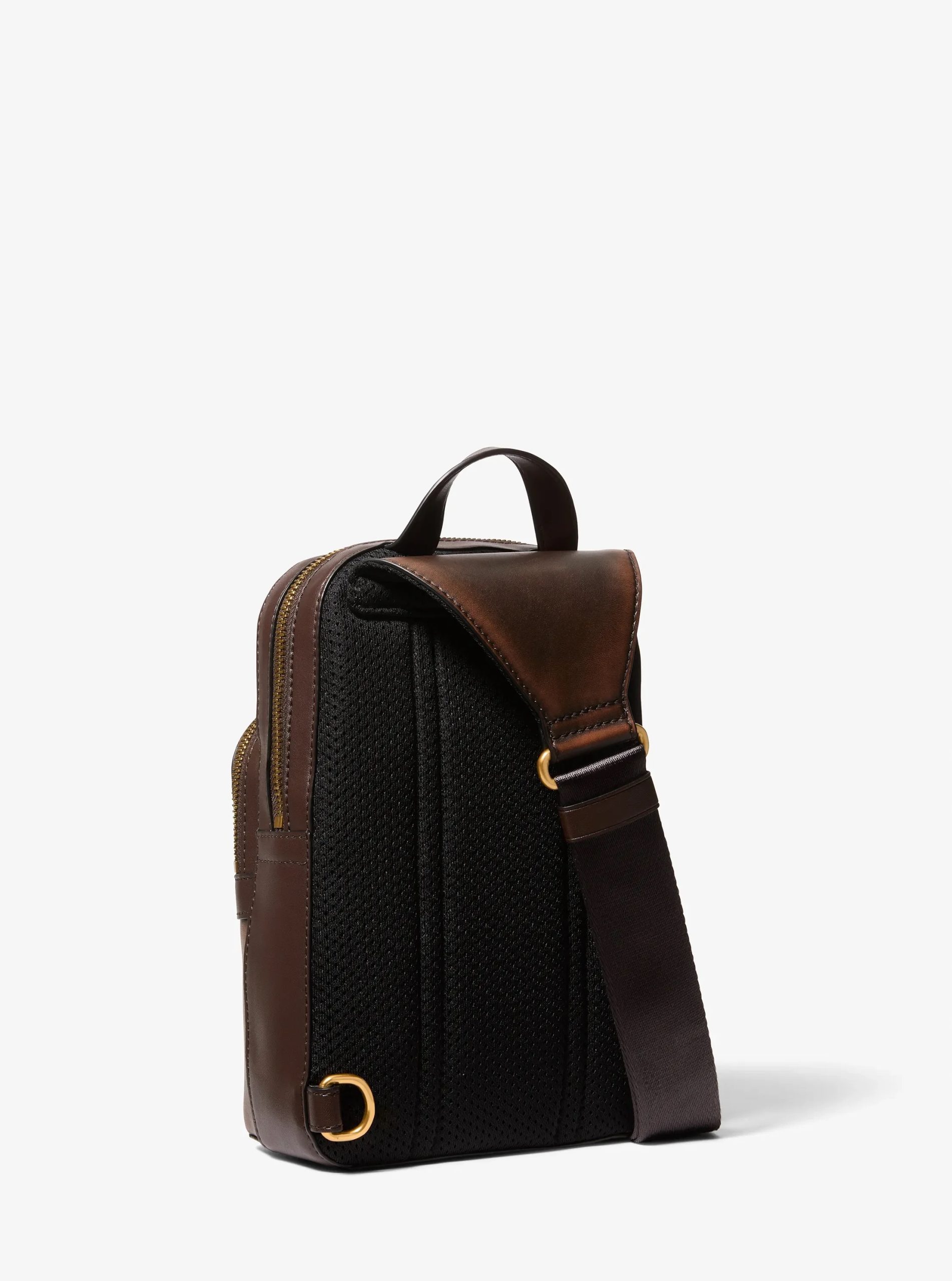 Michael Kors Hudson Medium Burnished Leather Sling Bag - Preorder