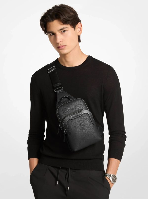 Michael Kors Hudson Medium Pebbled Leather Sling Bag - Preorder