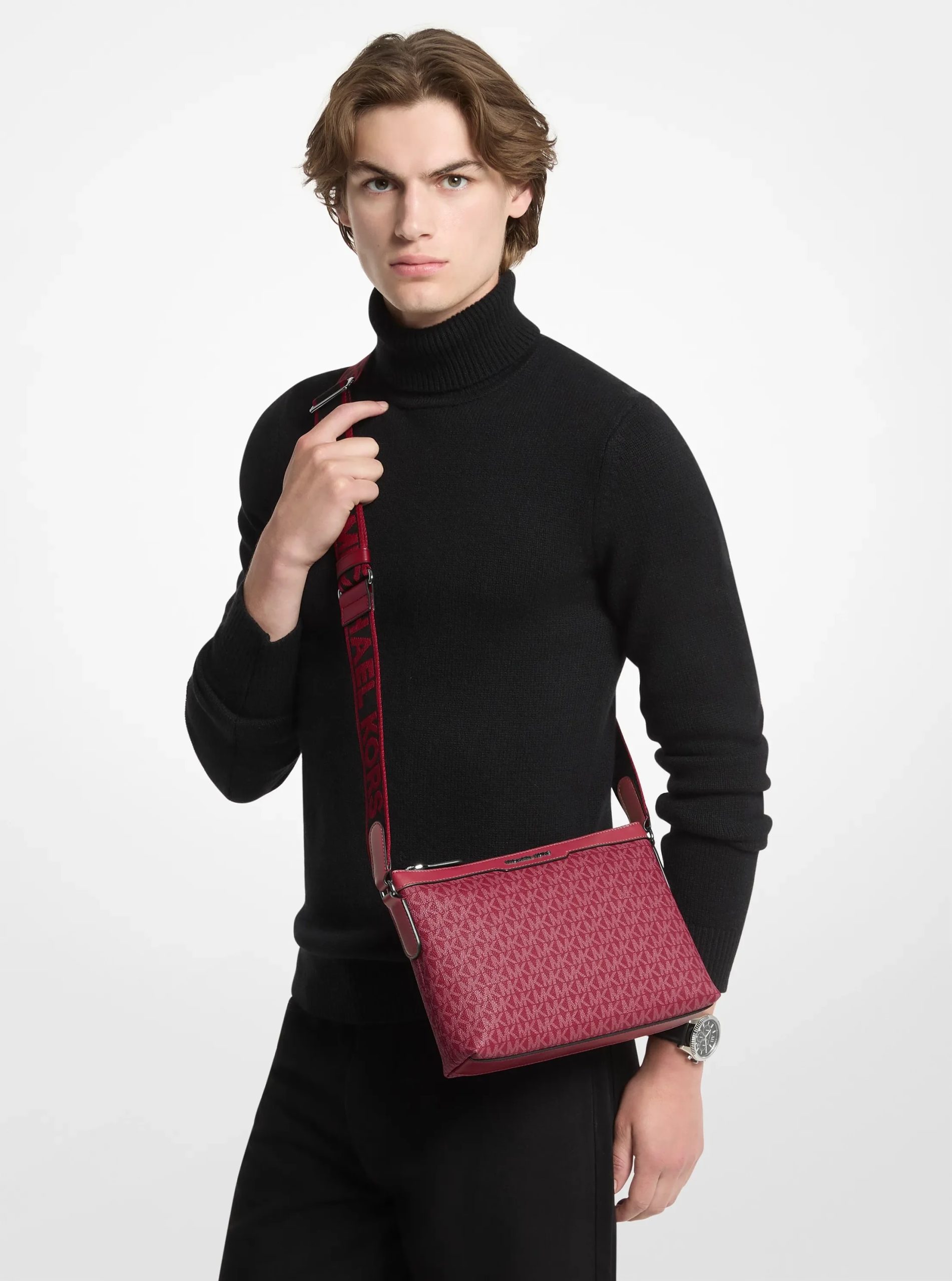 Michael Kors Hudson Signature Logo Messenger Bag - Preorder