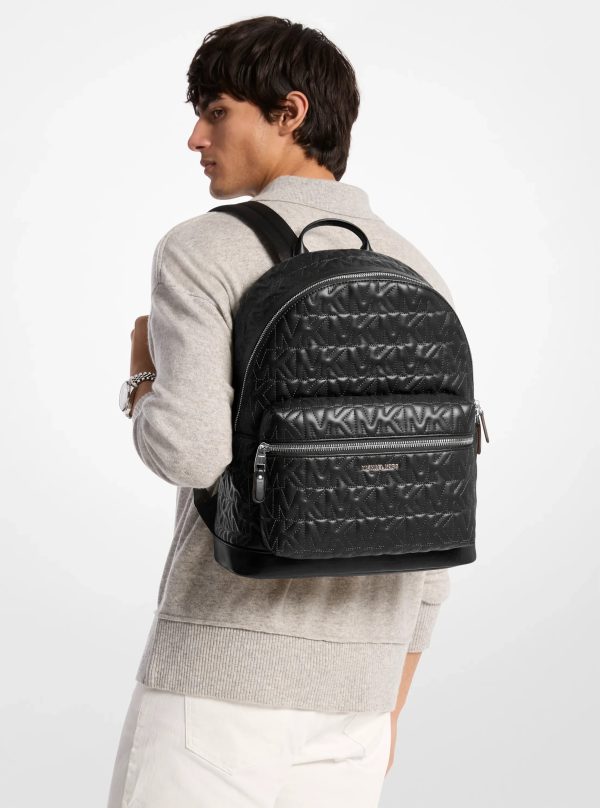 Michael Kors Hudson Medium Logo Embossed Dome Backpack - Preorder