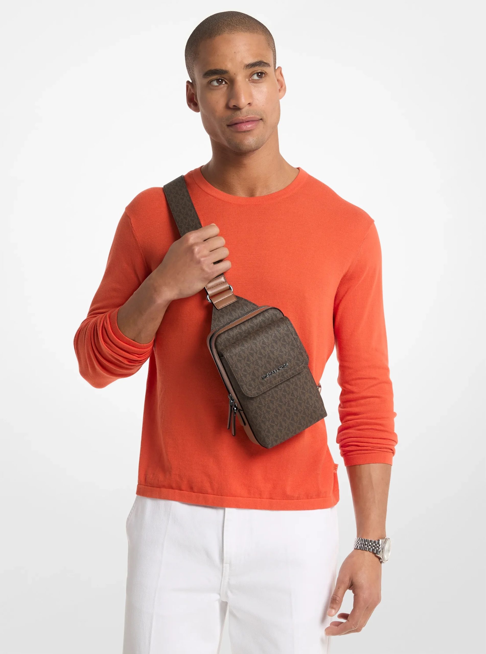 Michael Kors Hudson Signature Logo Sling Bag - Preorder