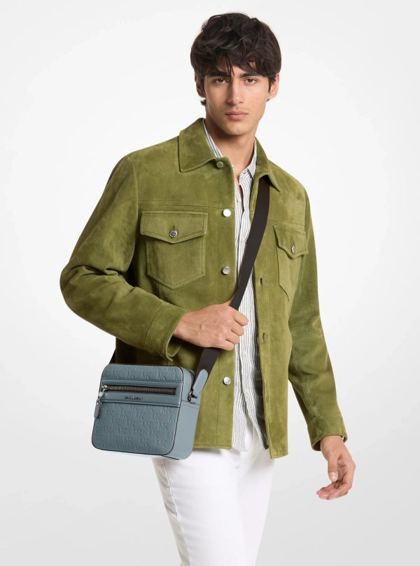 Michael Kors Jet Set Logo Embossed Leather Crossbody Bag - Preorder