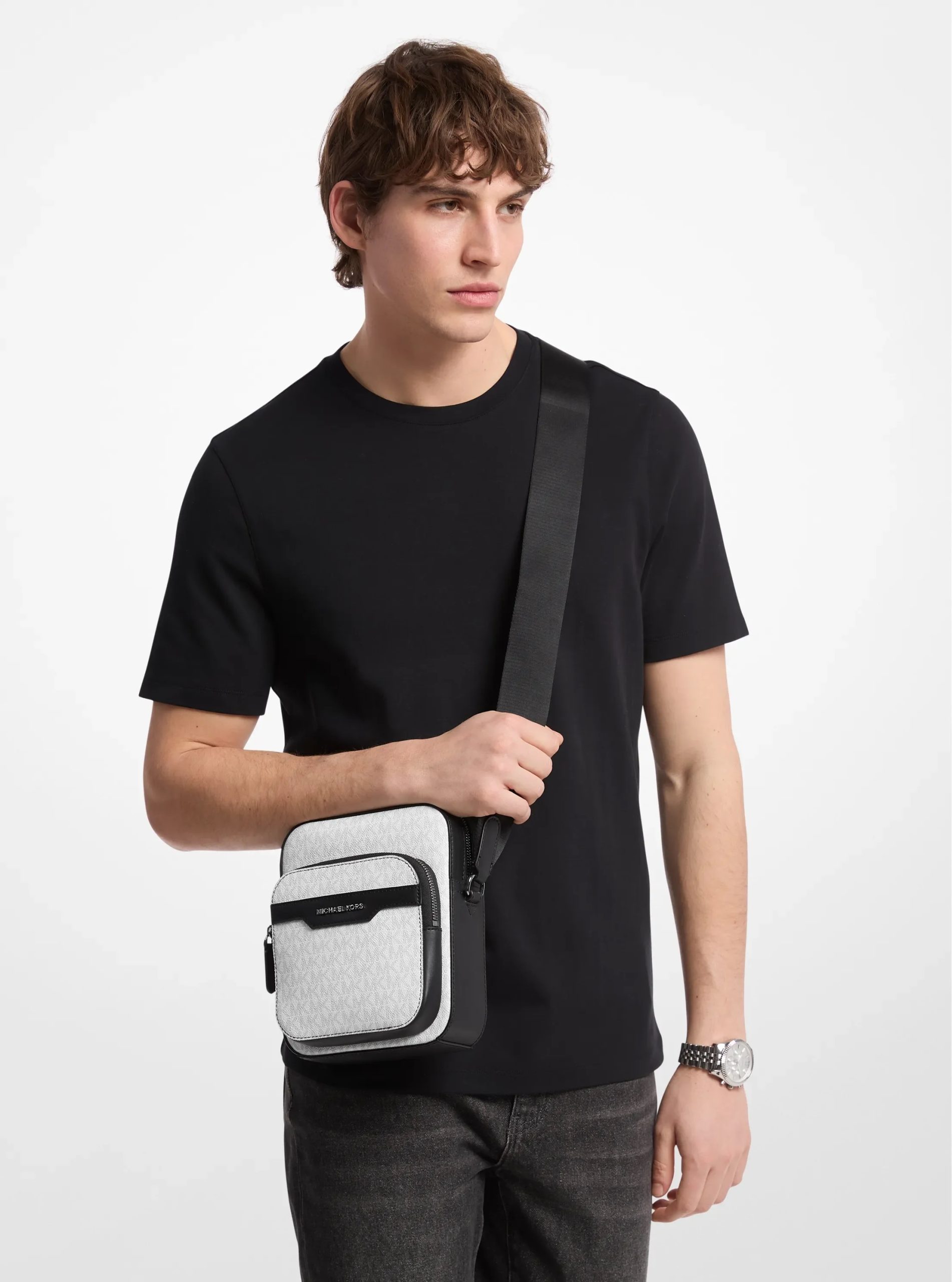 Michael Kors Hudson Mini Signature Logo Flight Bag - Preorder - Image 8