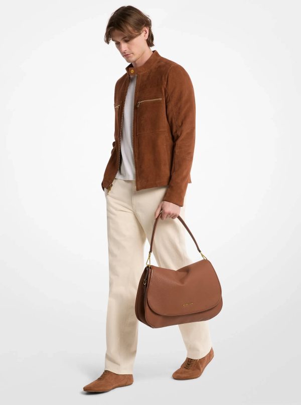 Michael Kors Holmes Extra-Large Pebbled Leather Convertible Messenger Bag - Preorder