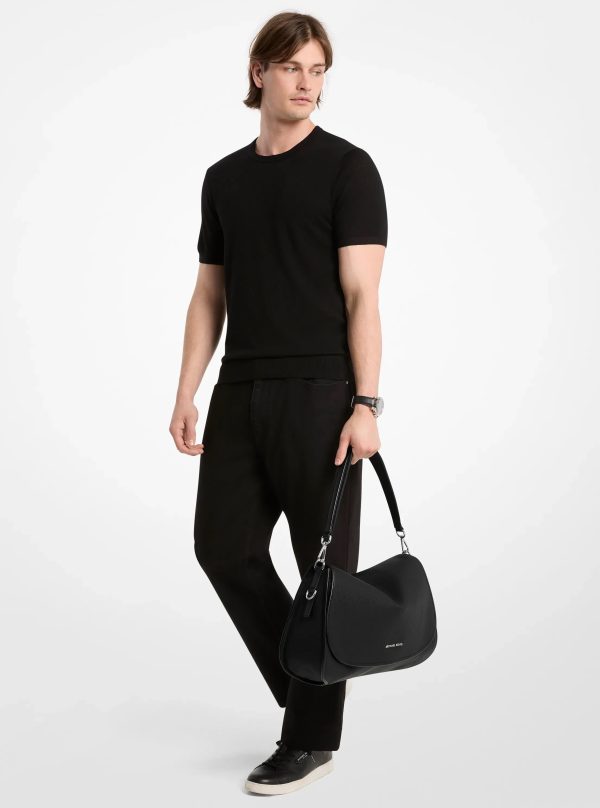 Michael Kors Holmes Extra-Large Pebbled Leather Convertible Messenger Bag - Preorder