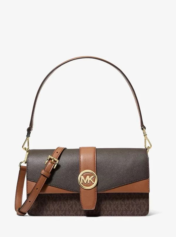 Michael Kors Greenwich Medium Signature Logo Convertible Crossbody Bag - Preorder