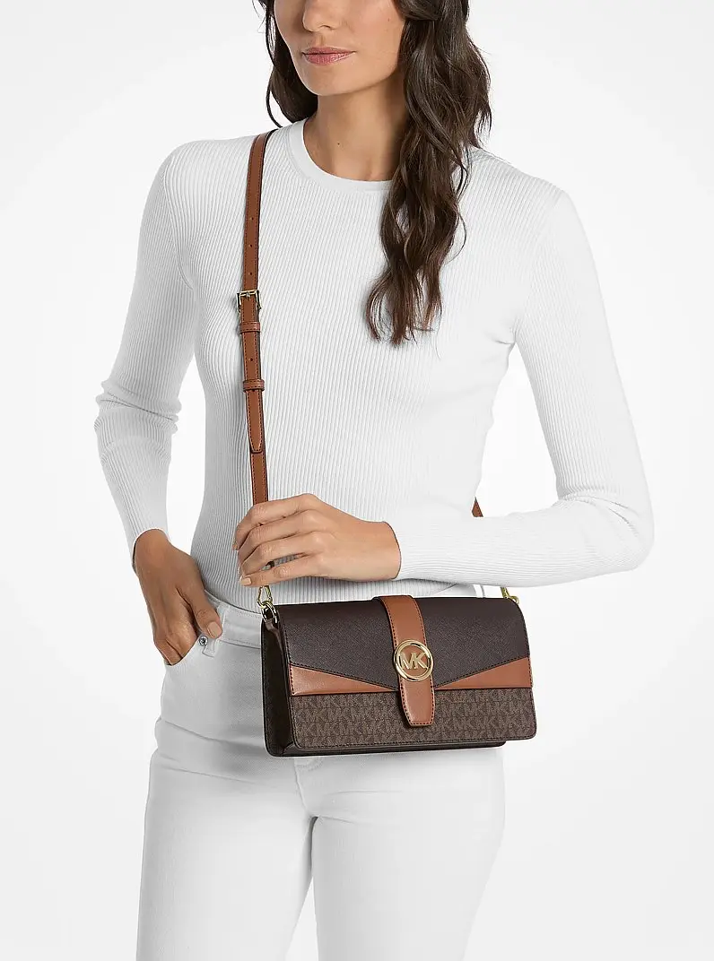 Michael Kors Greenwich Medium Signature Logo Convertible Crossbody Bag - Preorder