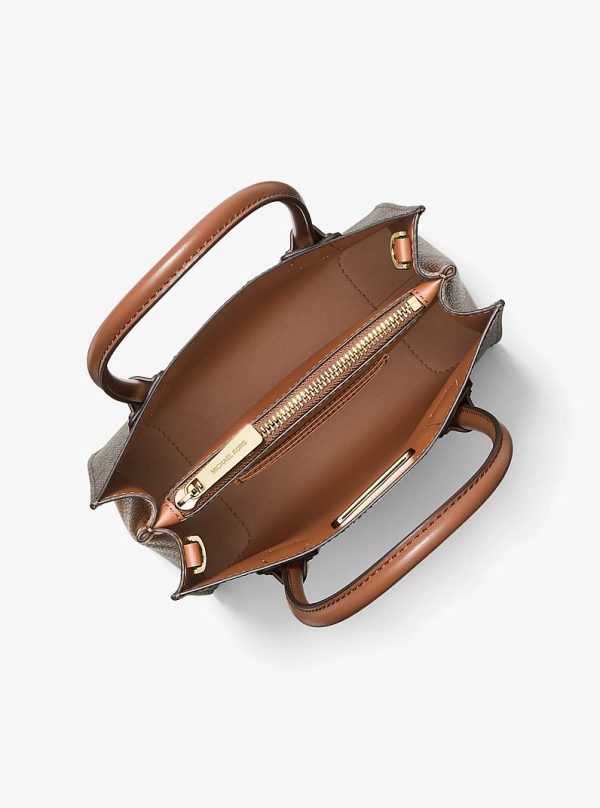 Michael Kors Mercer Medium Logo and Leather Accordion Crossbody Bag - Preorder