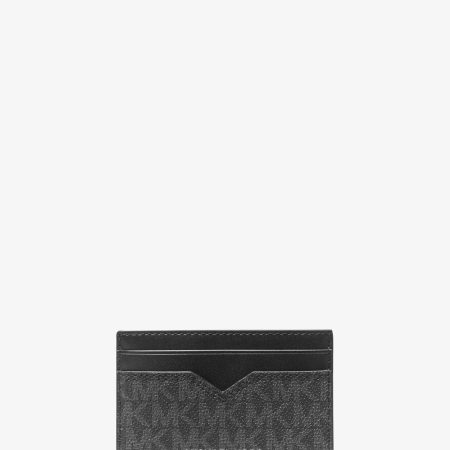 Michael Kors Hudson Logo Card Case - Preorder — Black