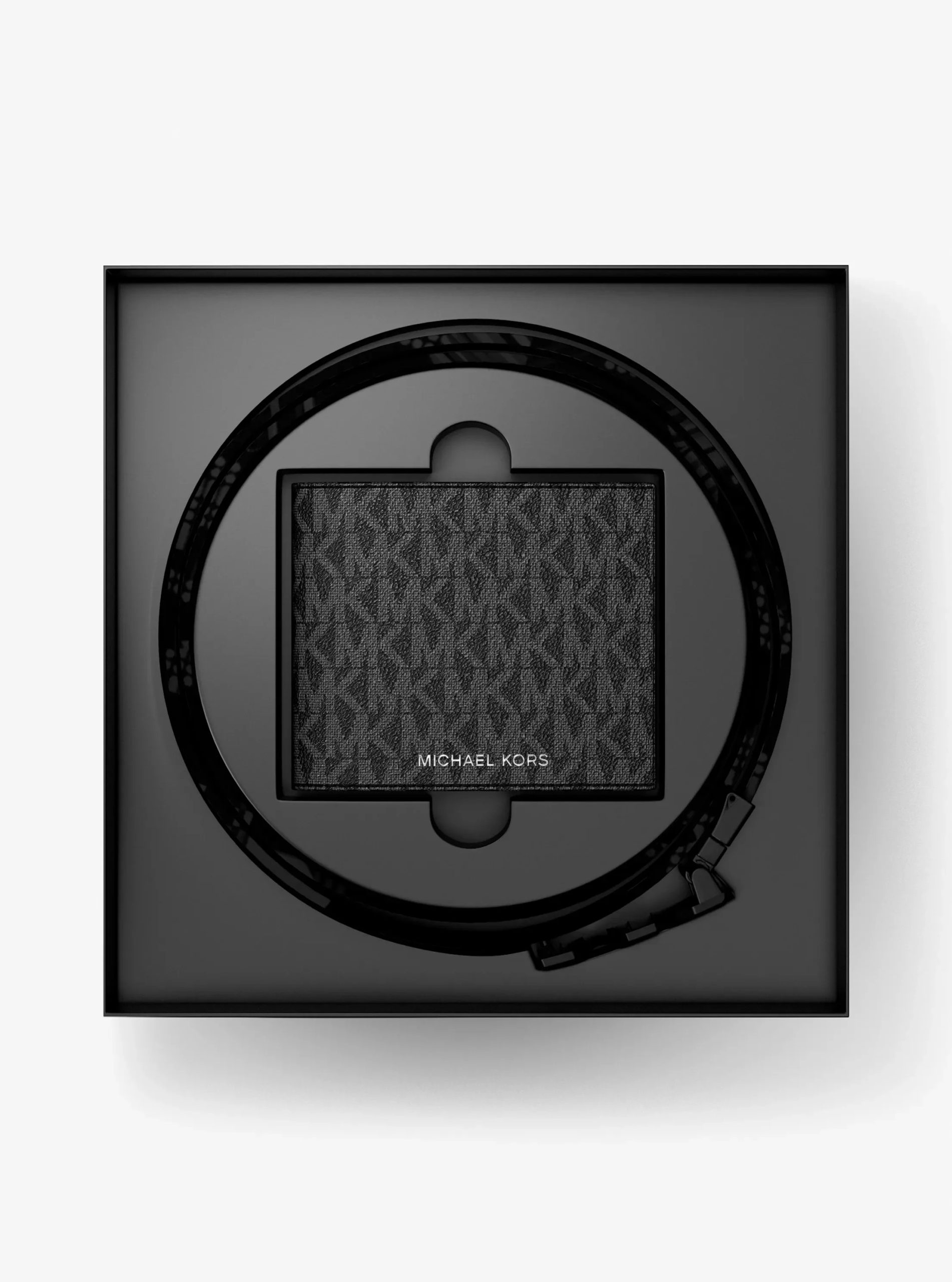 Michael Kors Signature Logo Wallet and Belt Gift Set - Preorder