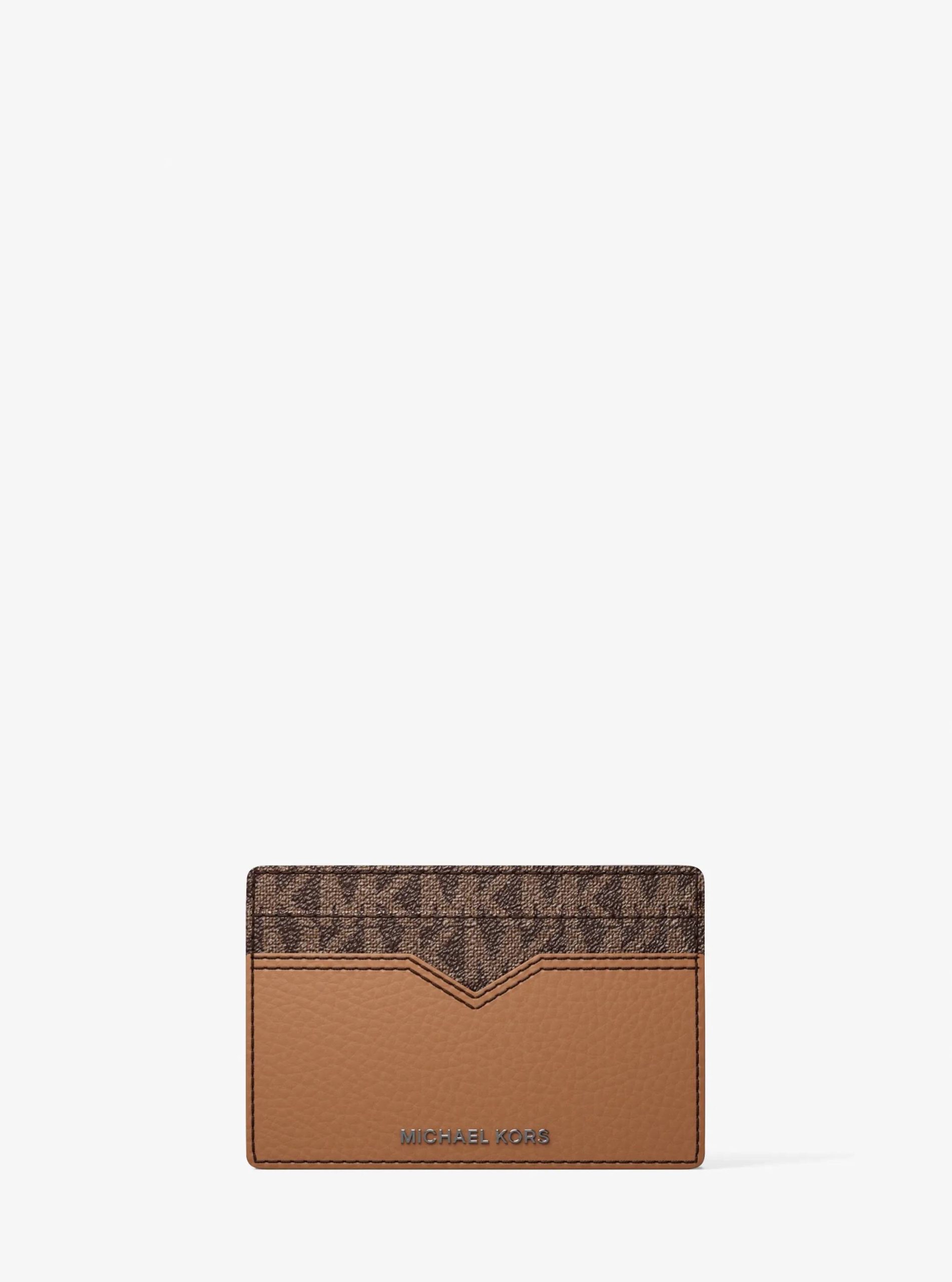 Michael Kors Hudson Pebbled Leather and Signature Logo Money Clip Card Case - Preorder