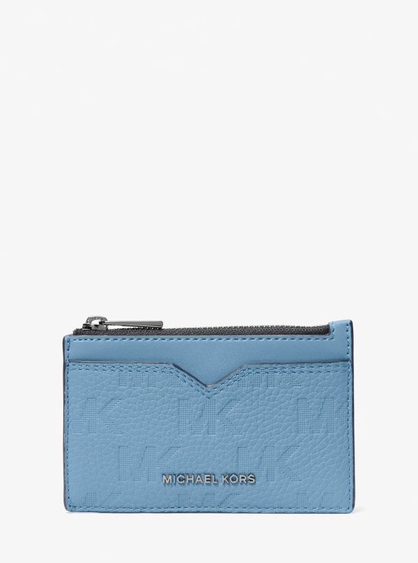 Michael Kors Hudson Logo Embossed Leather Card Case - Preorder