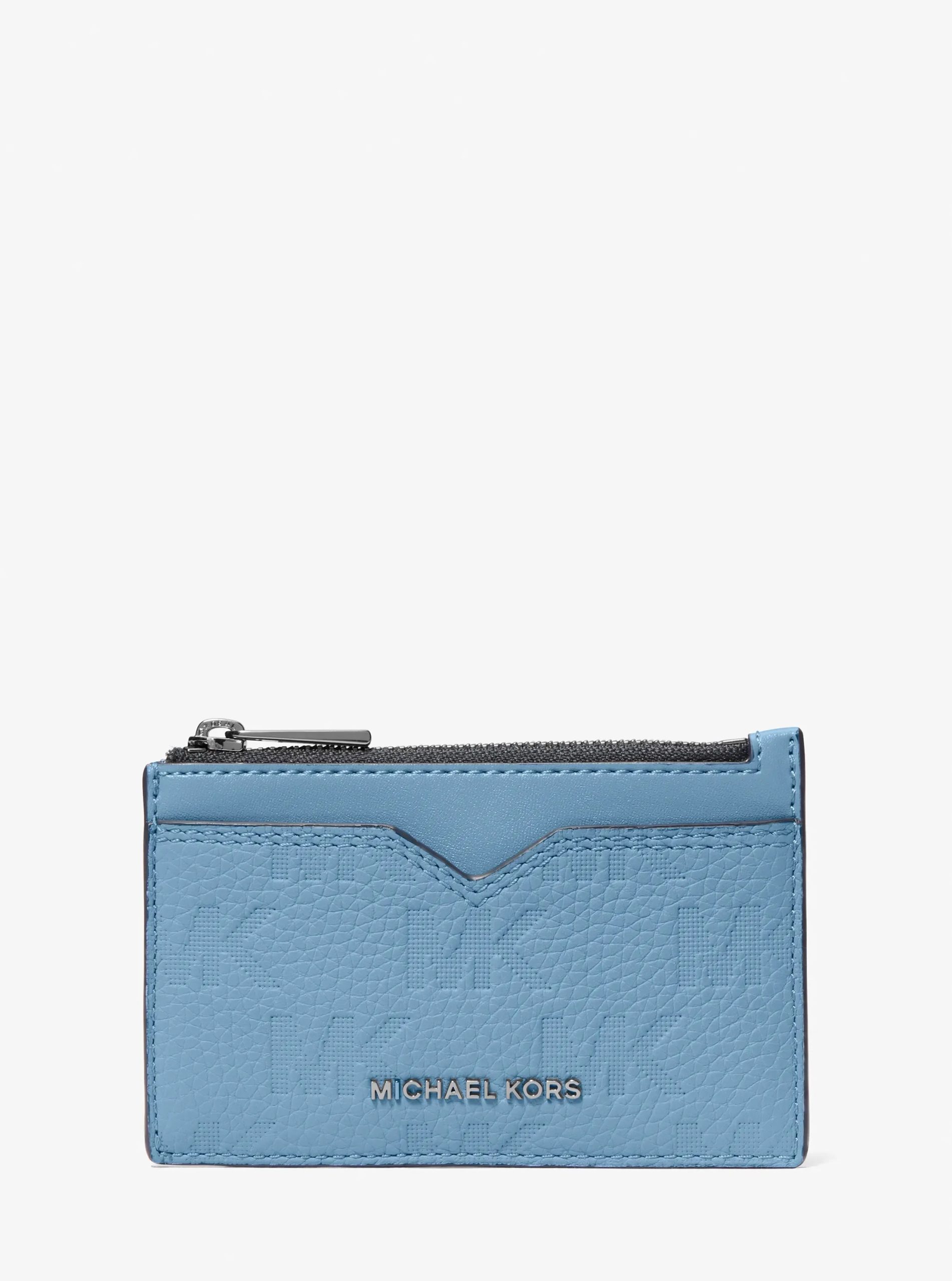 Michael Kors Hudson Logo Embossed Leather Card Case - Preorder