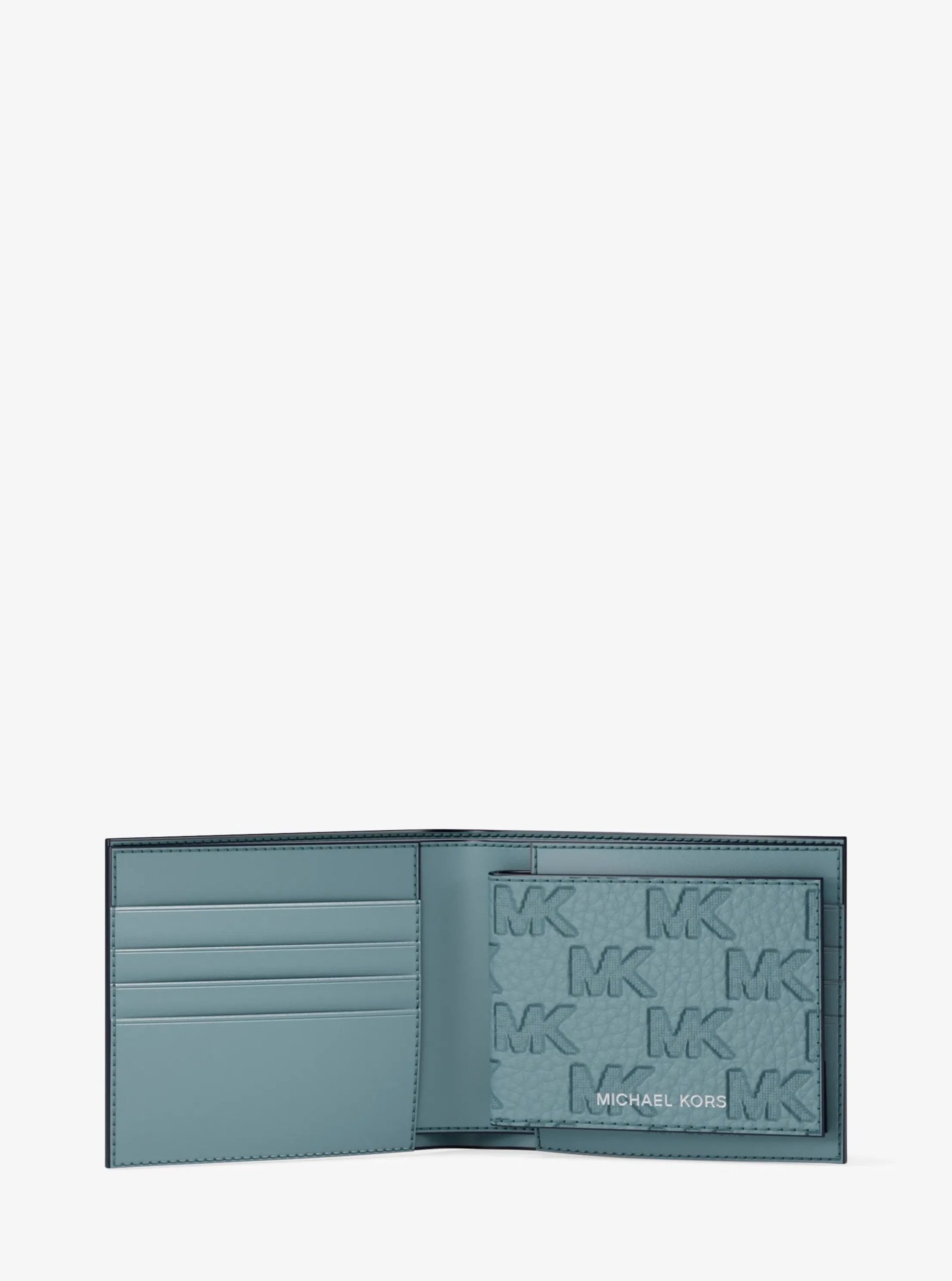 Michael Kors Hudson Logo Embossed Leather Billfold Wallet and Passcase - Preorder