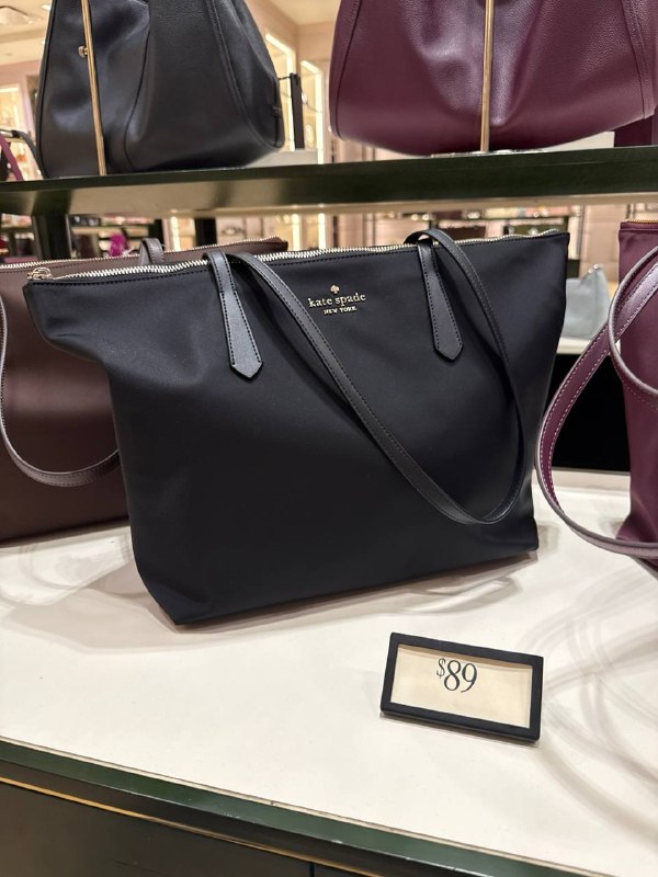 Kate Spade Kitt Ksnyl Tote Bag - Preorder — Black (001)