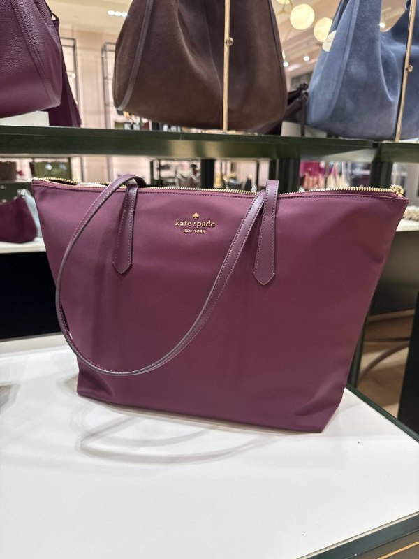 Kate Spade Kitt Ksnyl Tote Bag - Preorder — Deep Cherr (602)