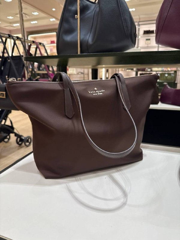 Kate Spade Kitt Ksnyl Tote Bag - Preorder — Hot Fudge (201)