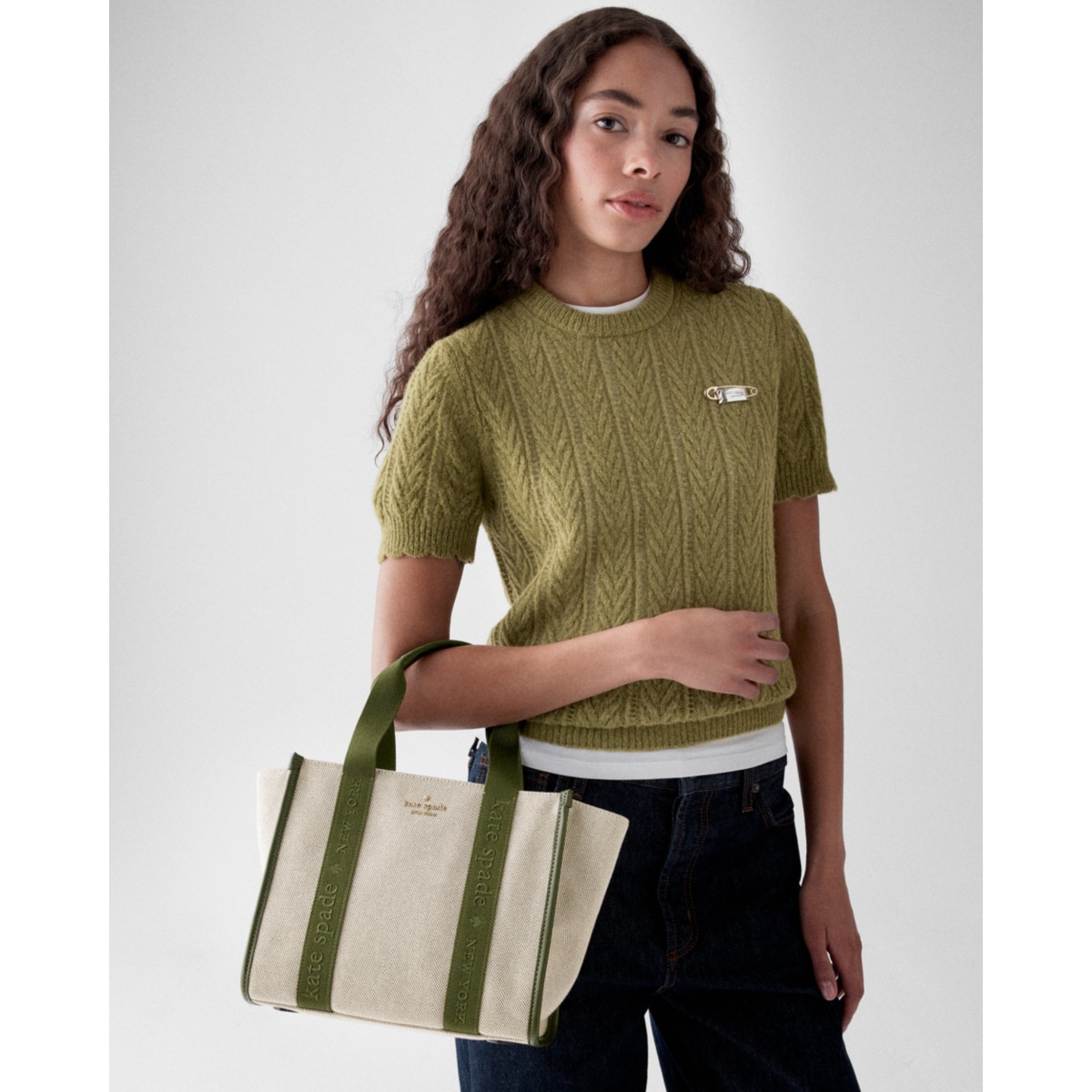 Kate Spade Kip Canvas Small Tote - Preorder — Enchanted Green Multi.