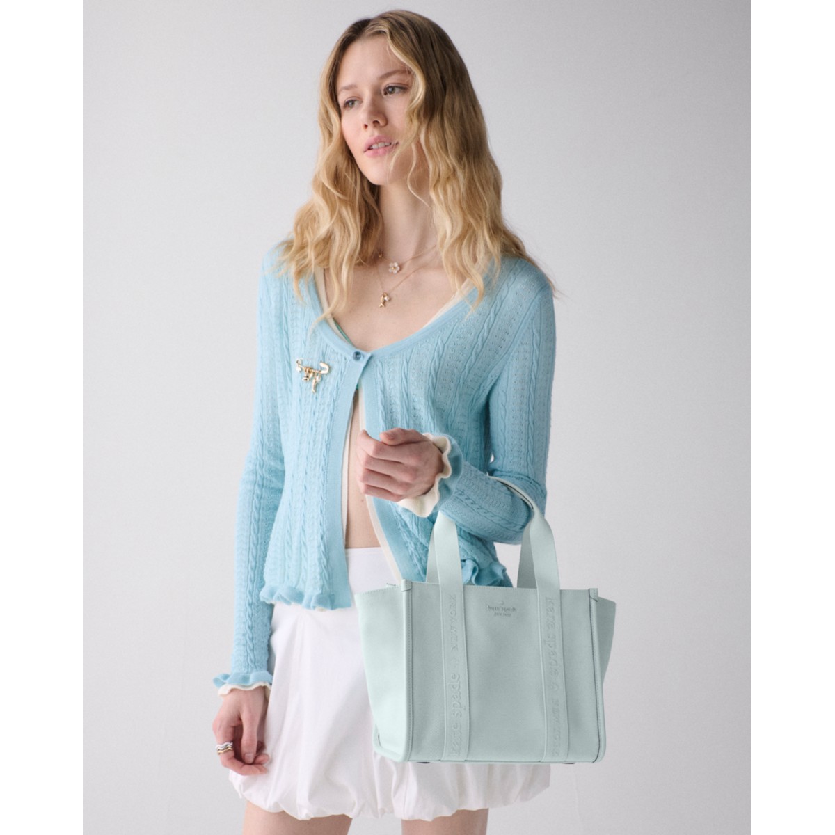 Kate Spade Kip Canvas Small Tote - Preorder — Crisp Sky