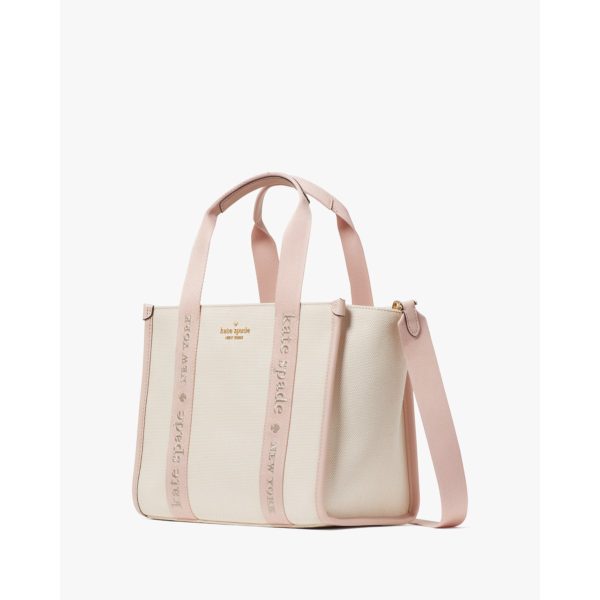 Kate Spade Kip Canvas Small Tote - Preorder — Rose Smoke Multi