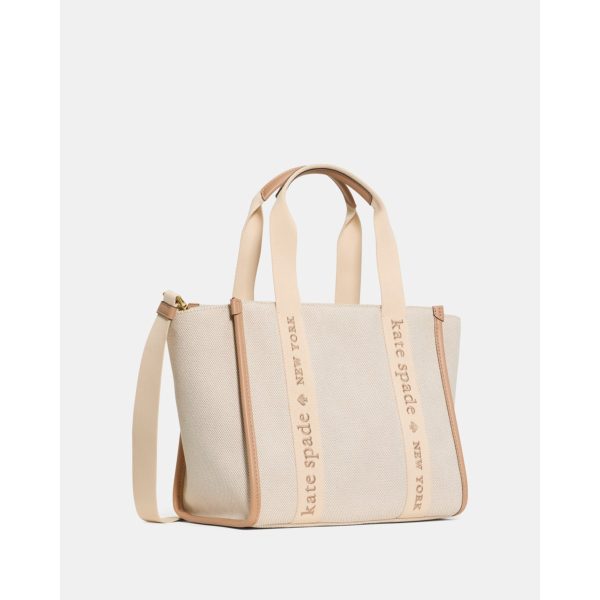 Kate Spade Kip Canvas Small Tote - Preorder — Light Fawn Multi