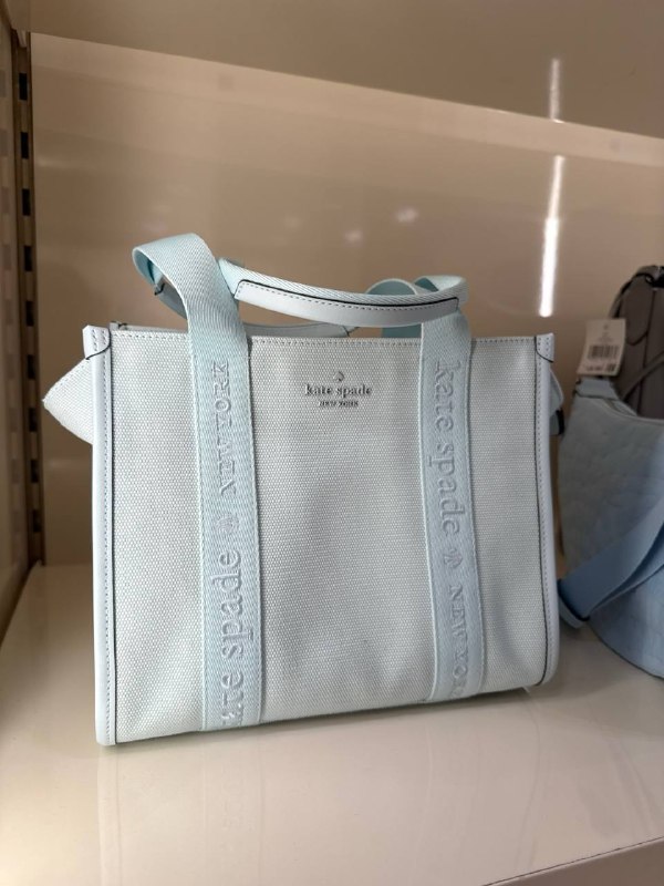 Kate Spade Kip Canvas Small Tote - Preorder — Crisp Sky (403)