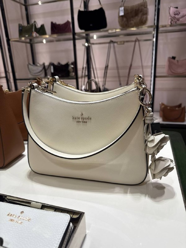 Kate Spade Margot Convertible Leather Shoulder Bag - Preorder — Meringue (100)