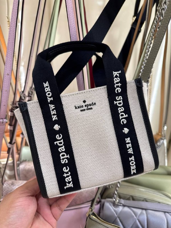 Kate Spade Kip Canvas Mini Tote Bag - Preorder — Natural Mu (250)